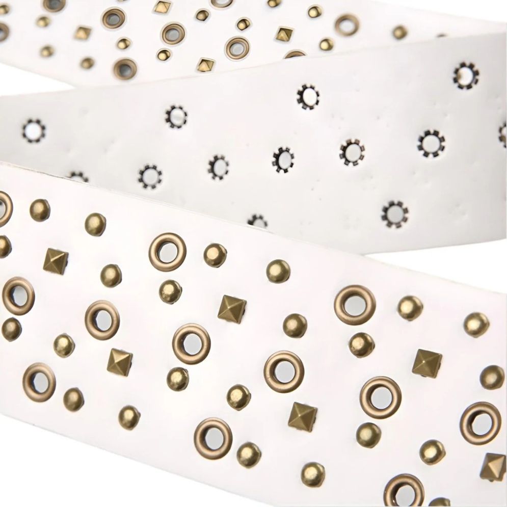 Ceinture Large Oeillets Rivets Pour femme Modèle Ari