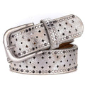 Ceinture Large Argentée à Rivets - La Ceinturerie

