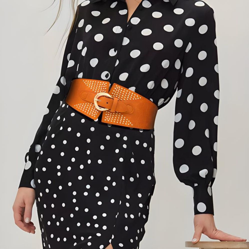 Ceinture Élastique Cloutée Taille Haute Modèle Manon - La Ceinturerie