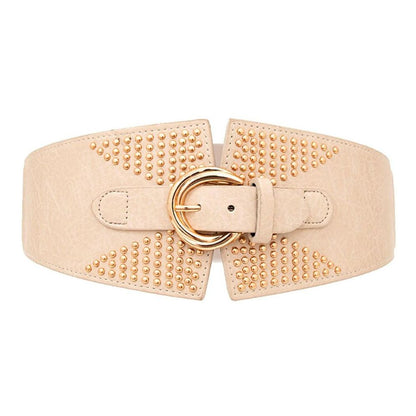 Ceinture Élastique Cloutée Taille Haute Modèle Manon - La Ceinturerie