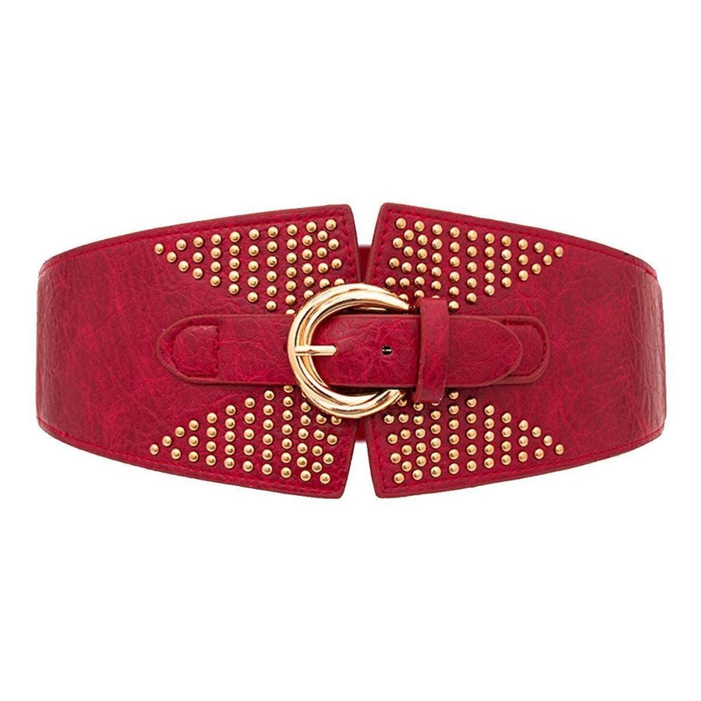 Ceinture Élastique Cloutée Taille Haute Modèle Manon - La Ceinturerie