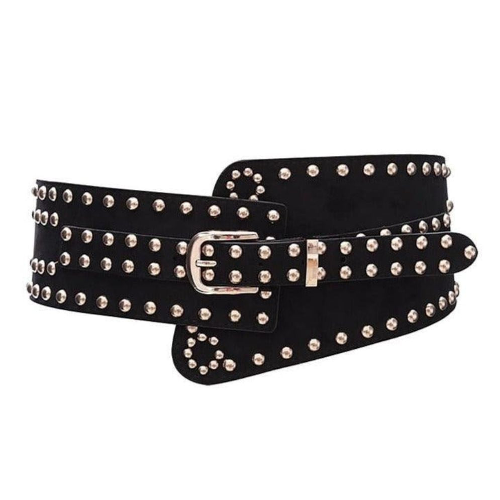 Ceinture Élastique Cloutée Haute Femme Modèle Arria - La Ceinturerie