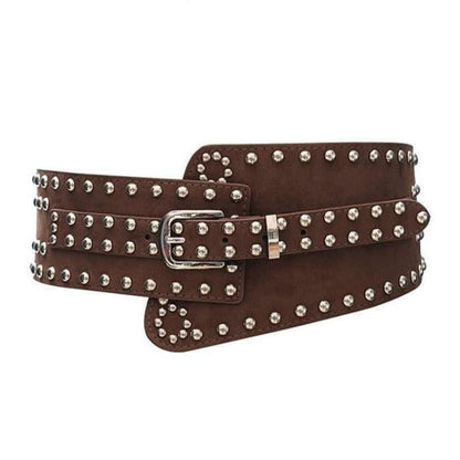 Ceinture Élastique Cloutée Haute Femme Modèle Arria - La Ceinturerie