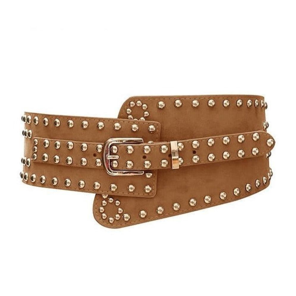 Ceinture Élastique Cloutée Haute Femme Modèle Arria - La Ceinturerie