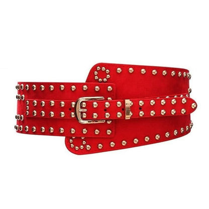 Ceinture Élastique Cloutée Haute Femme Modèle Arria - La Ceinturerie