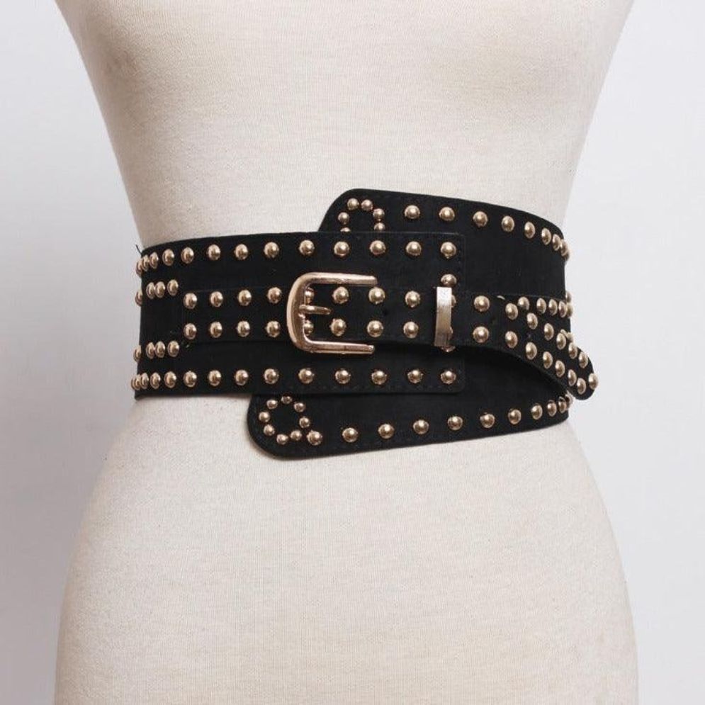 Ceinture Élastique Cloutée Haute Femme Modèle Arria - La Ceinturerie