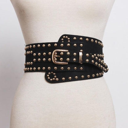 Ceinture Élastique Cloutée Haute Femme Modèle Arria - La Ceinturerie