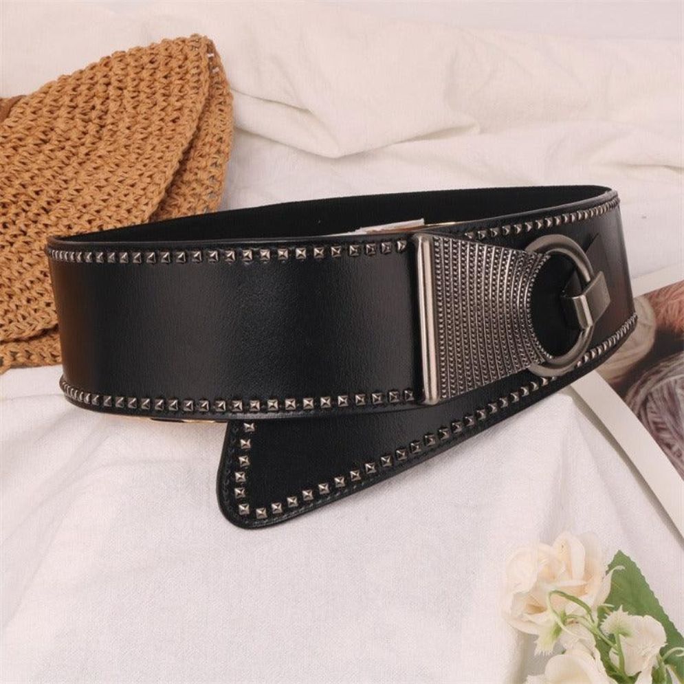 Ceinture Large Élastique Taille Haute Modèle Cafatia - La Ceinturerie