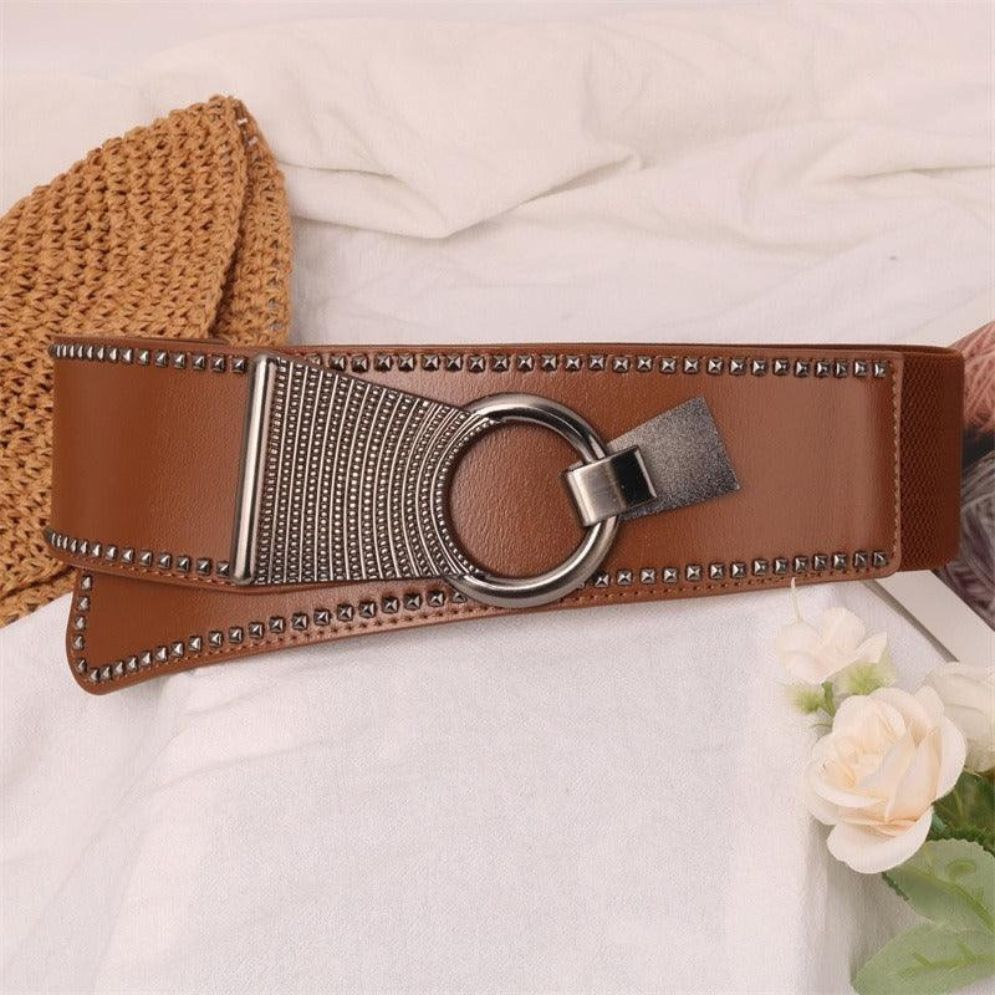 Ceinture Large Élastique Taille Haute Modèle Cafatia - La Ceinturerie