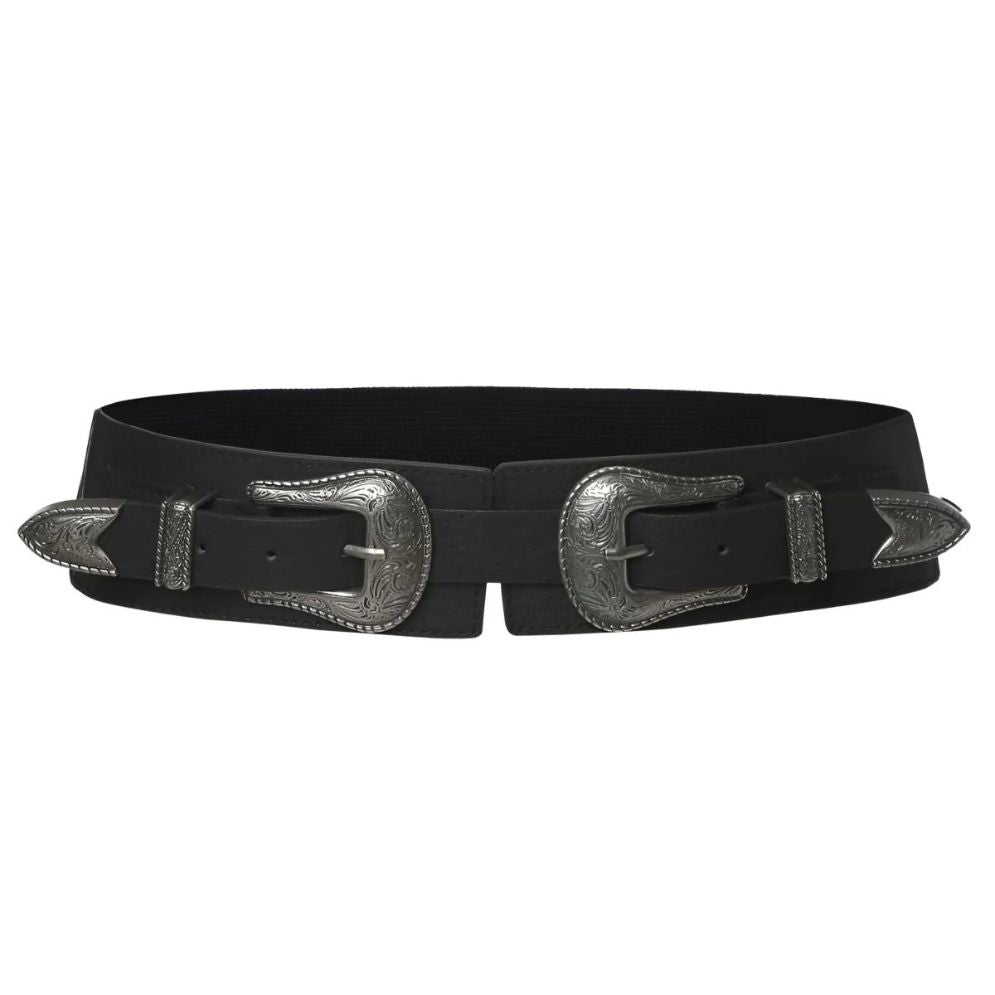 Ceinture Large Élastique Boucles Western Modèle Iris - La Ceinturerie