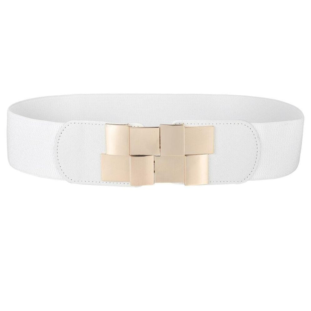 Ceinture Large Élastique Taille Haute Modèle Fubakki Blanche