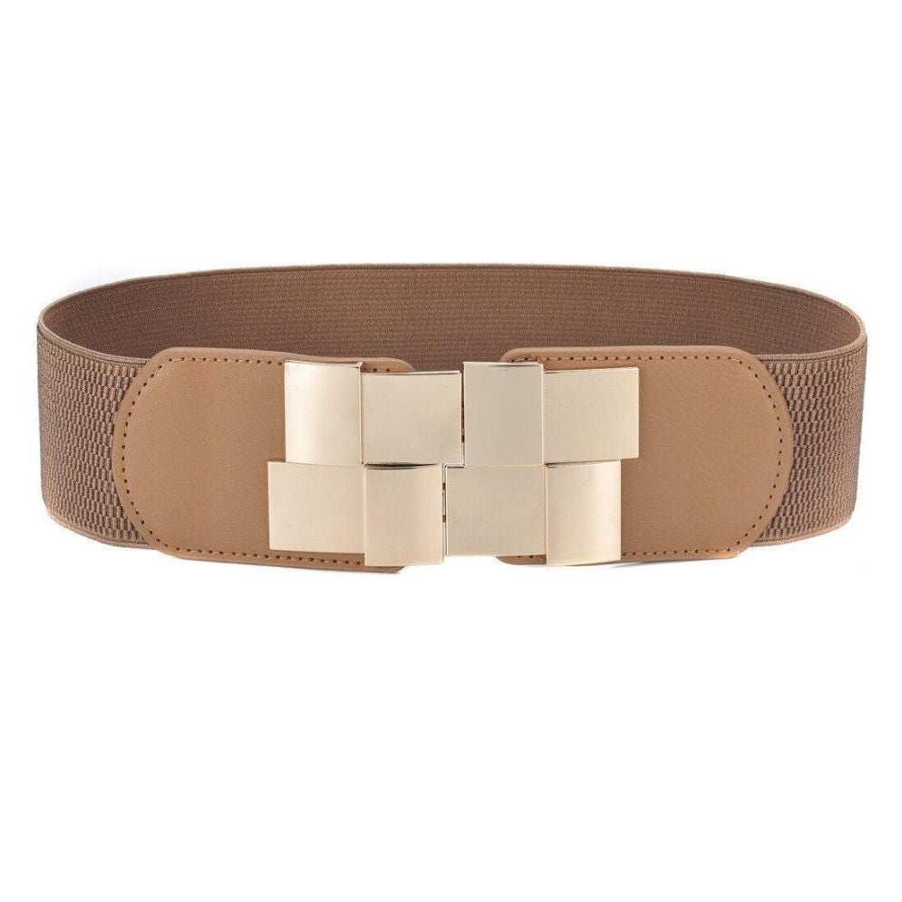 Ceinture Large Élastique Taille Haute Modèle Fubakki Marron