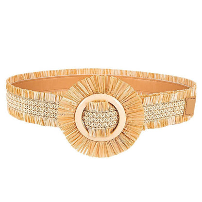 Ceinture Large en Raphia Modèle Haniya - La Ceinturerie

