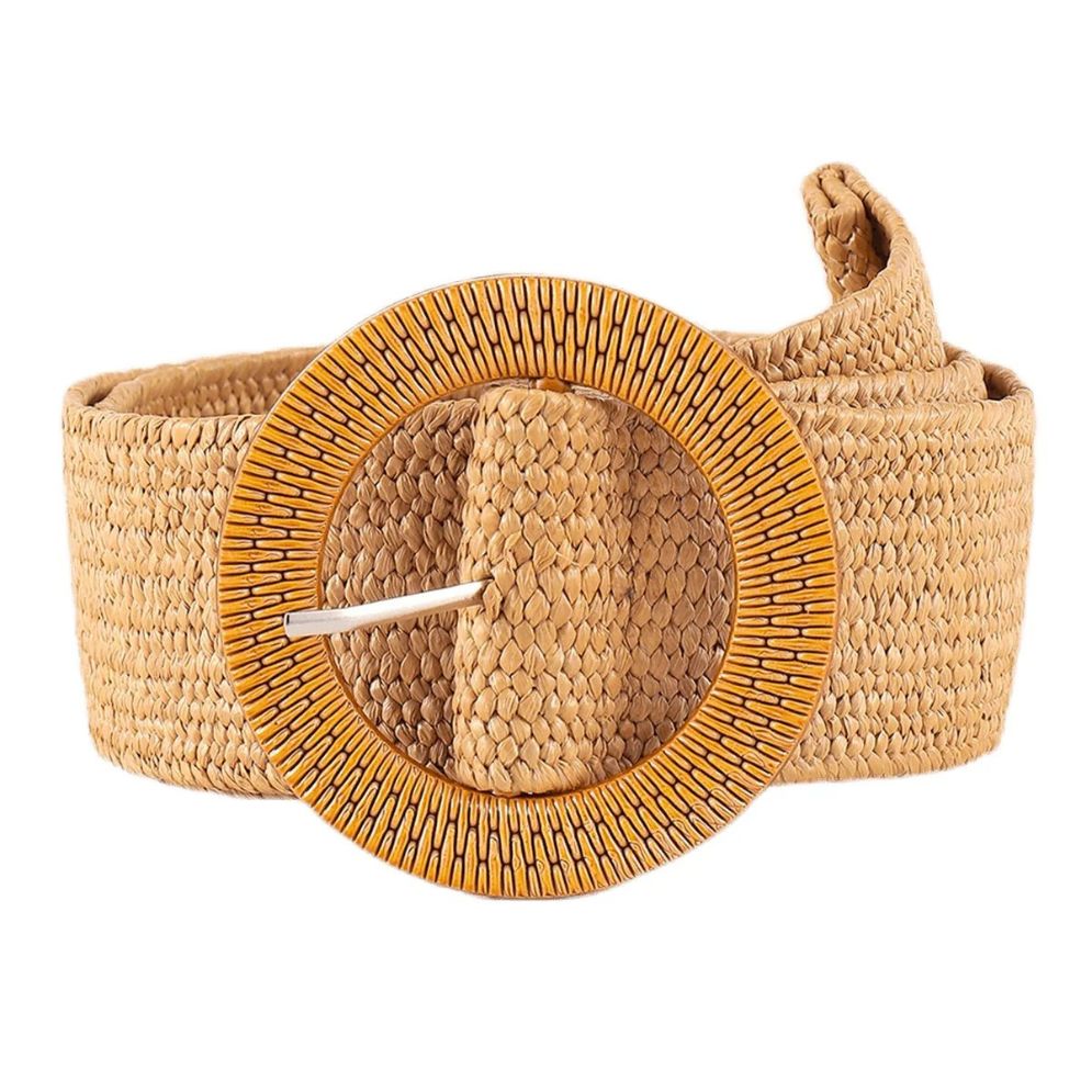 Ceinture Large en Raphia Modèle Thanusa - La Ceinturerie