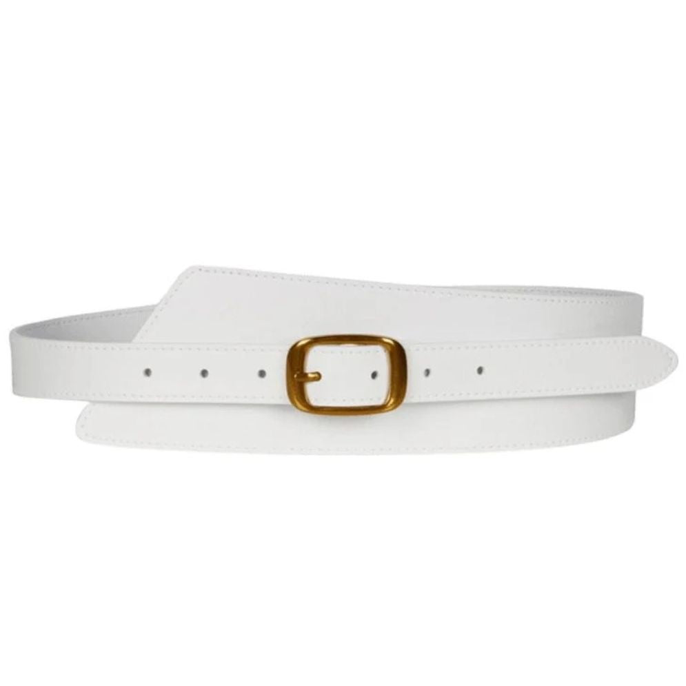 Ceinture Large Taille Haute pour Femme Modèle Munatia Blanche
