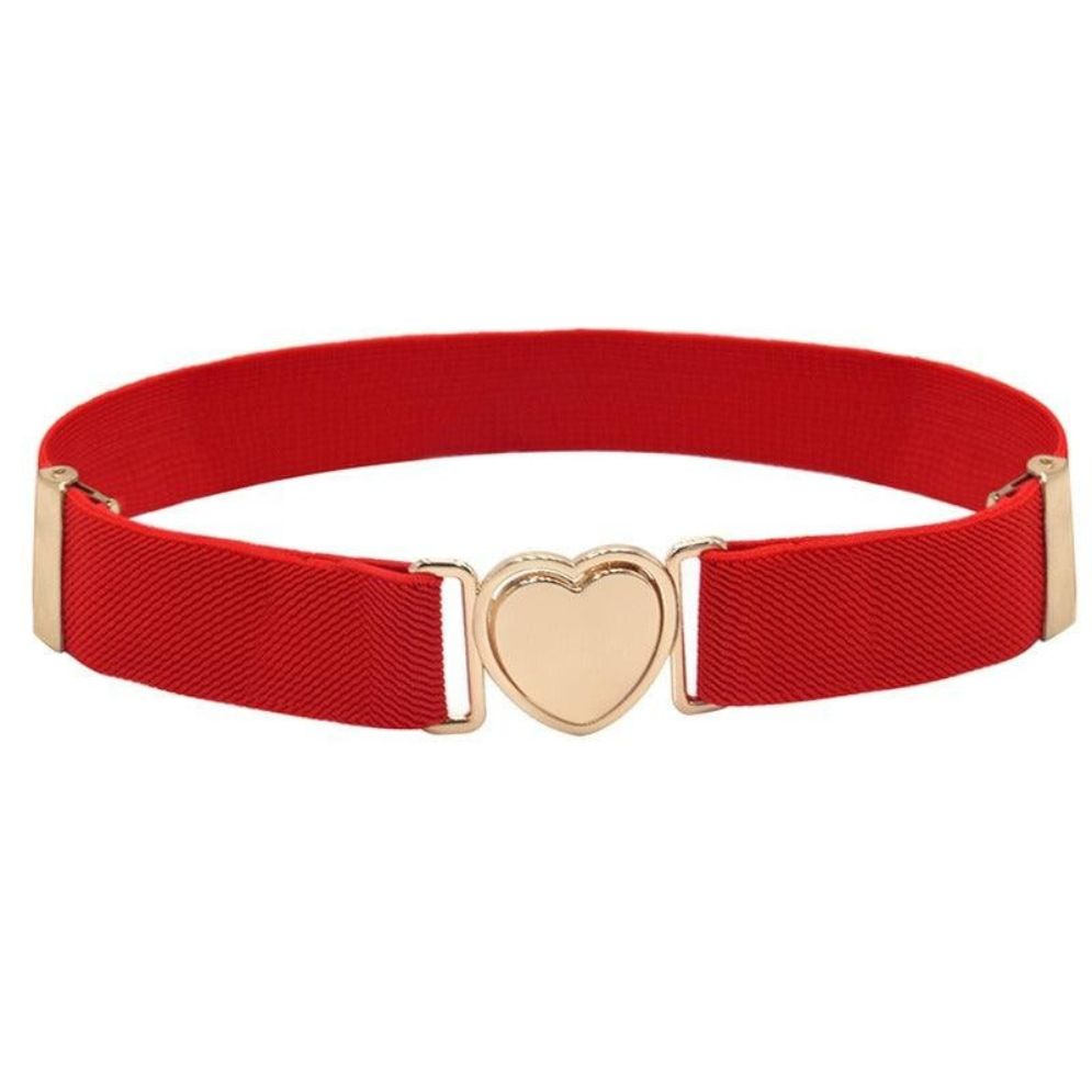Ceinture Élastique à Attache Rapide en Forme de Coeur Fille Modèle Eulalie - La Ceinturerie