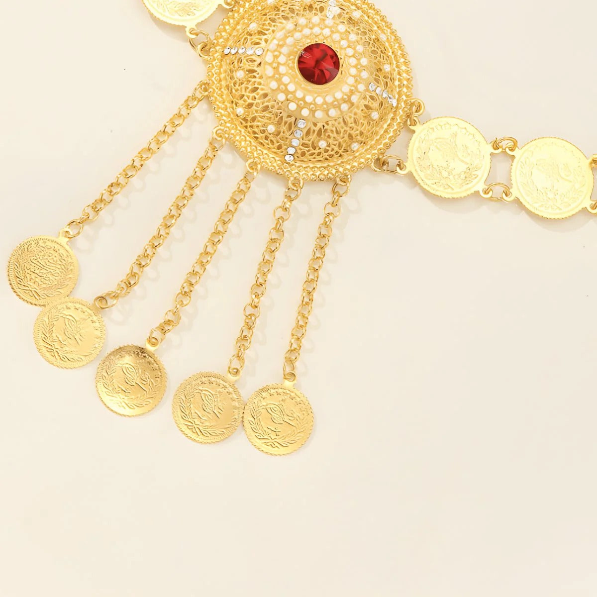 Ceinture Marocaine à Médaillons Modèle Latifa - La Ceinturerie
