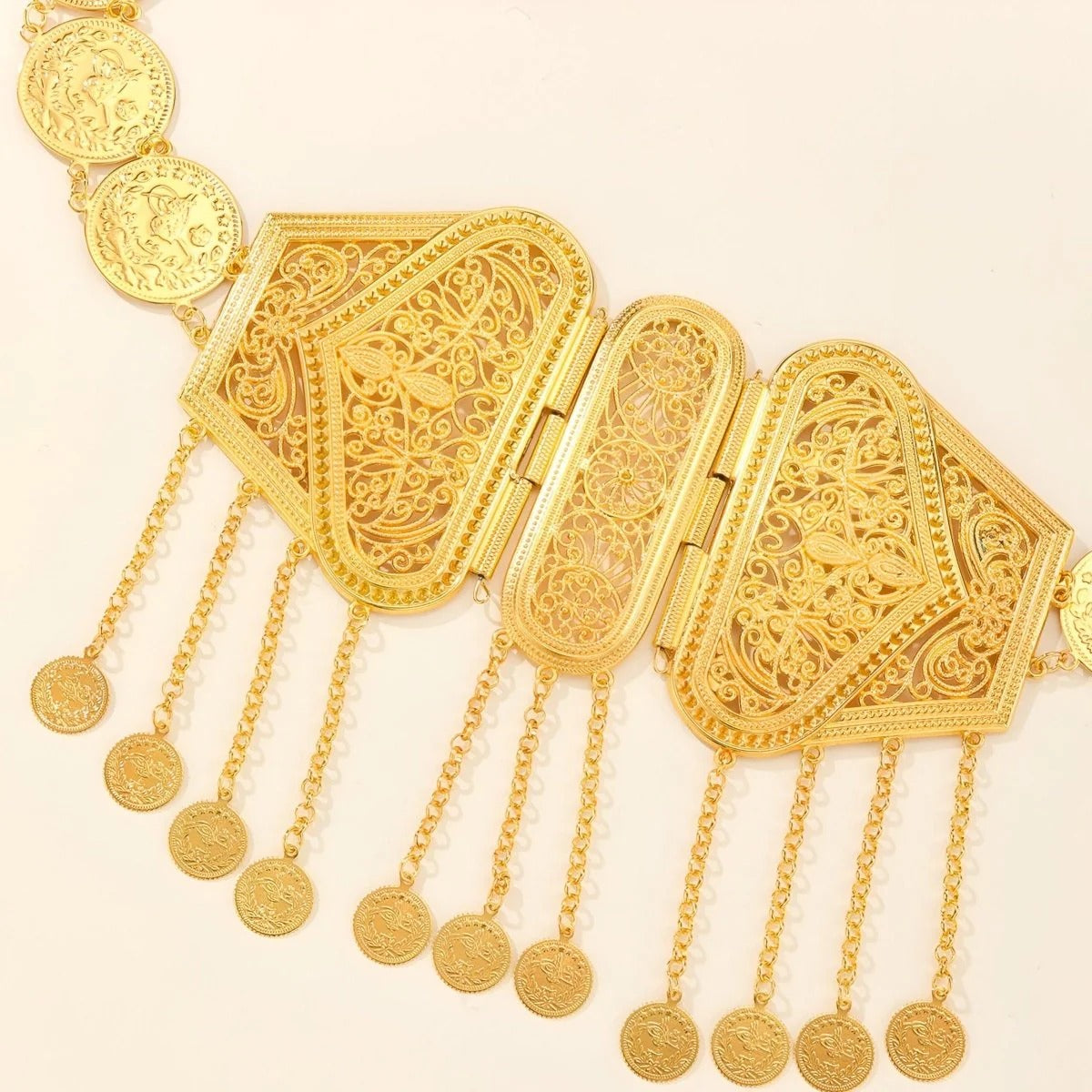 Ceinture Marocaine Pendentifs Médaillons Modèle Heya - La Ceinturerie