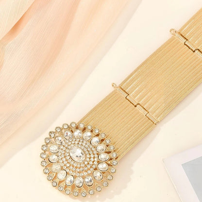 Ceinture Marocaine Ardillon Diamants Modèle Khadra - La Ceinturerie