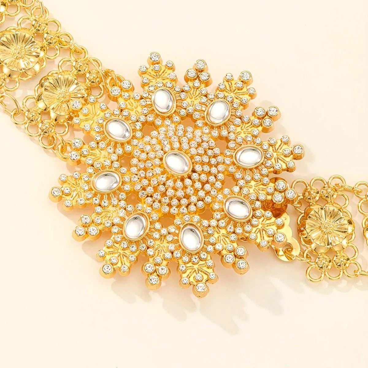 Ceinture Marocaine Incrustée de Strass Modèle Siqli - La Ceinturerie