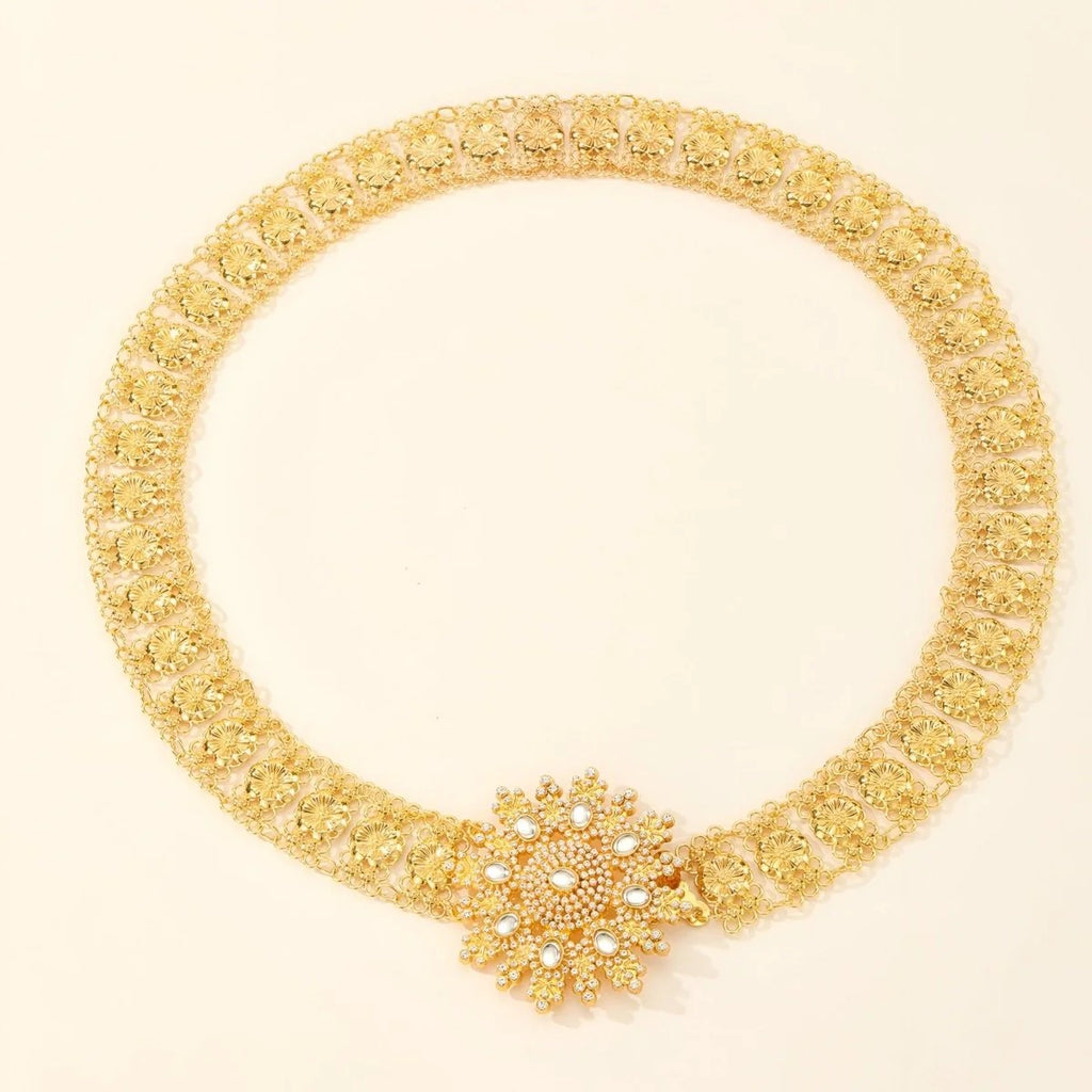 Ceinture Marocaine Incrustée de Strass Modèle Siqli - La Ceinturerie