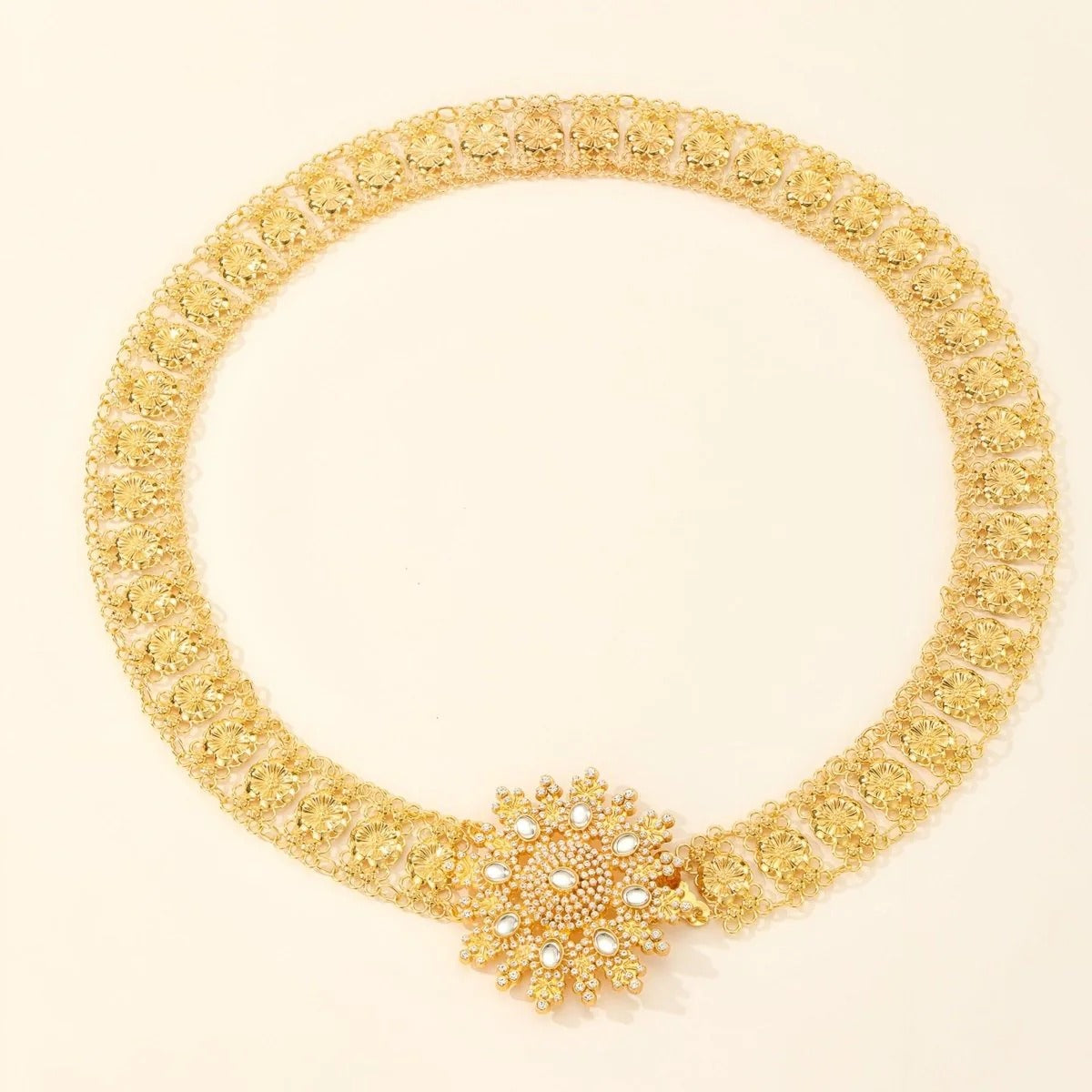 Ceinture Marocaine Incrustée de Strass Modèle Siqli - La Ceinturerie