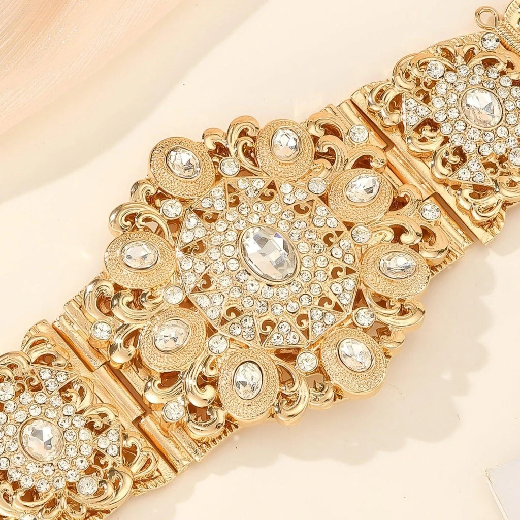 Ceinture Marocaine Incrustée de Strass Modèle Fatna - La Ceinturerie
