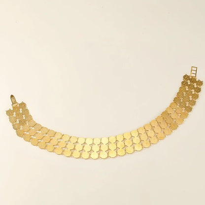 Ceinture Marocaine Dorée Triple Chaîne Modèle Rabya