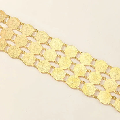 Ceinture Marocaine Dorée Triple Chaîne Modèle Rabya