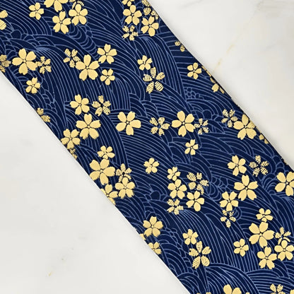 Ceinture Obi à Motifs Fleurs de Sakura Modèle Vipi - La Ceinturerie