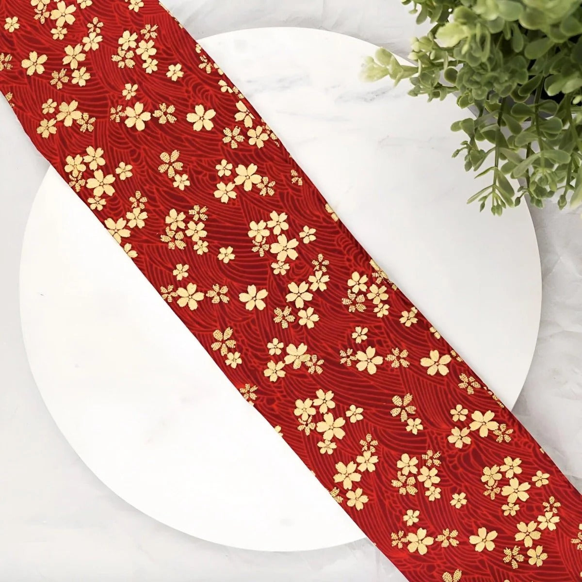 Ceinture Obi à Motifs Fleurs de Sakura Modèle Vipi - La Ceinturerie