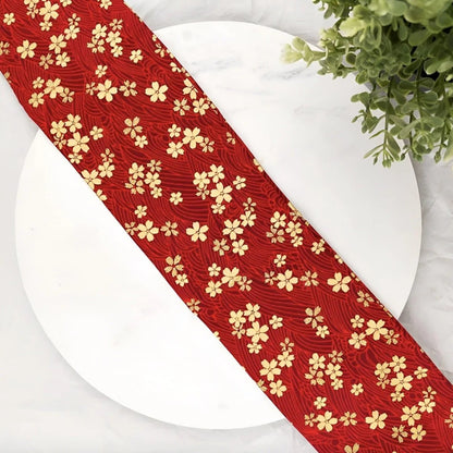 Ceinture Obi à Motifs Fleurs de Sakura Modèle Vipi - La Ceinturerie