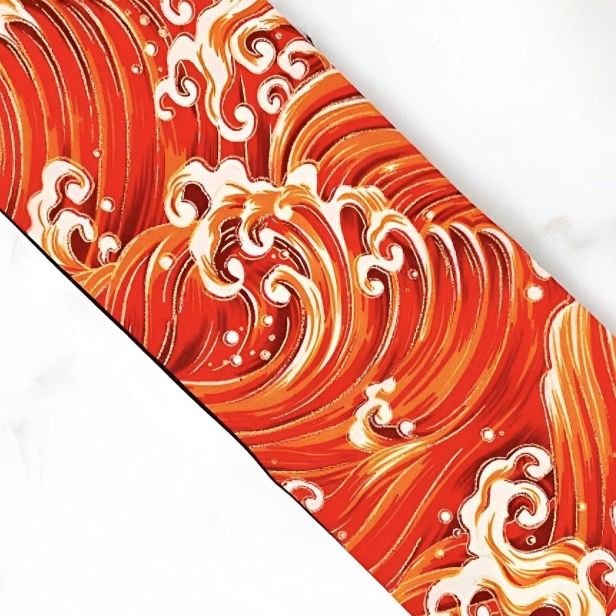 Ceinture Obi à Motifs Vague Japonaise Modèle Edmée - La Ceinturerie