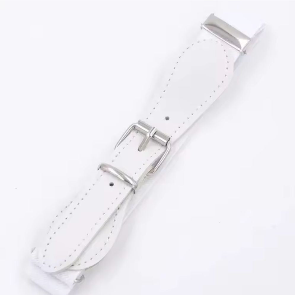 Ceinture pour Enfants en Simili Cuir et Polyester Blanche