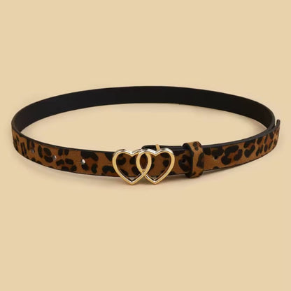 Ceinture Adolescente Double Coeur Plusieurs Couleurs Léopard