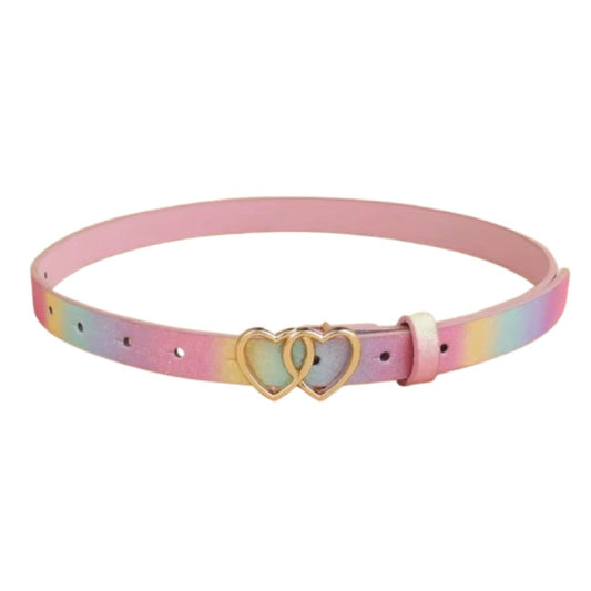 Ceinture Adolescente Double Coeur Plusieurs Couleurs Rose