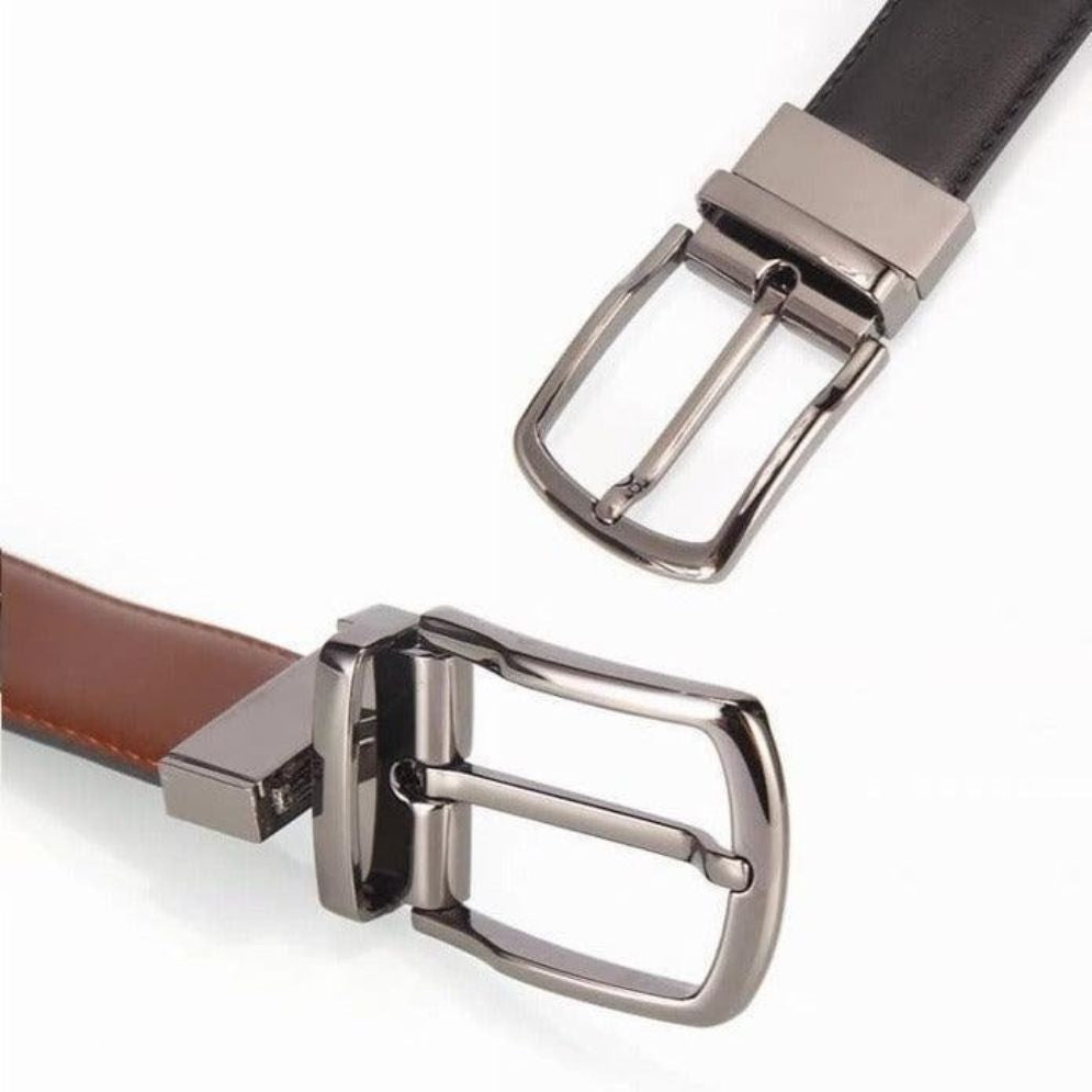 Ceinture Réversible 2 en 1 en Cuir Modèle Kaarel - La Ceinturerie
