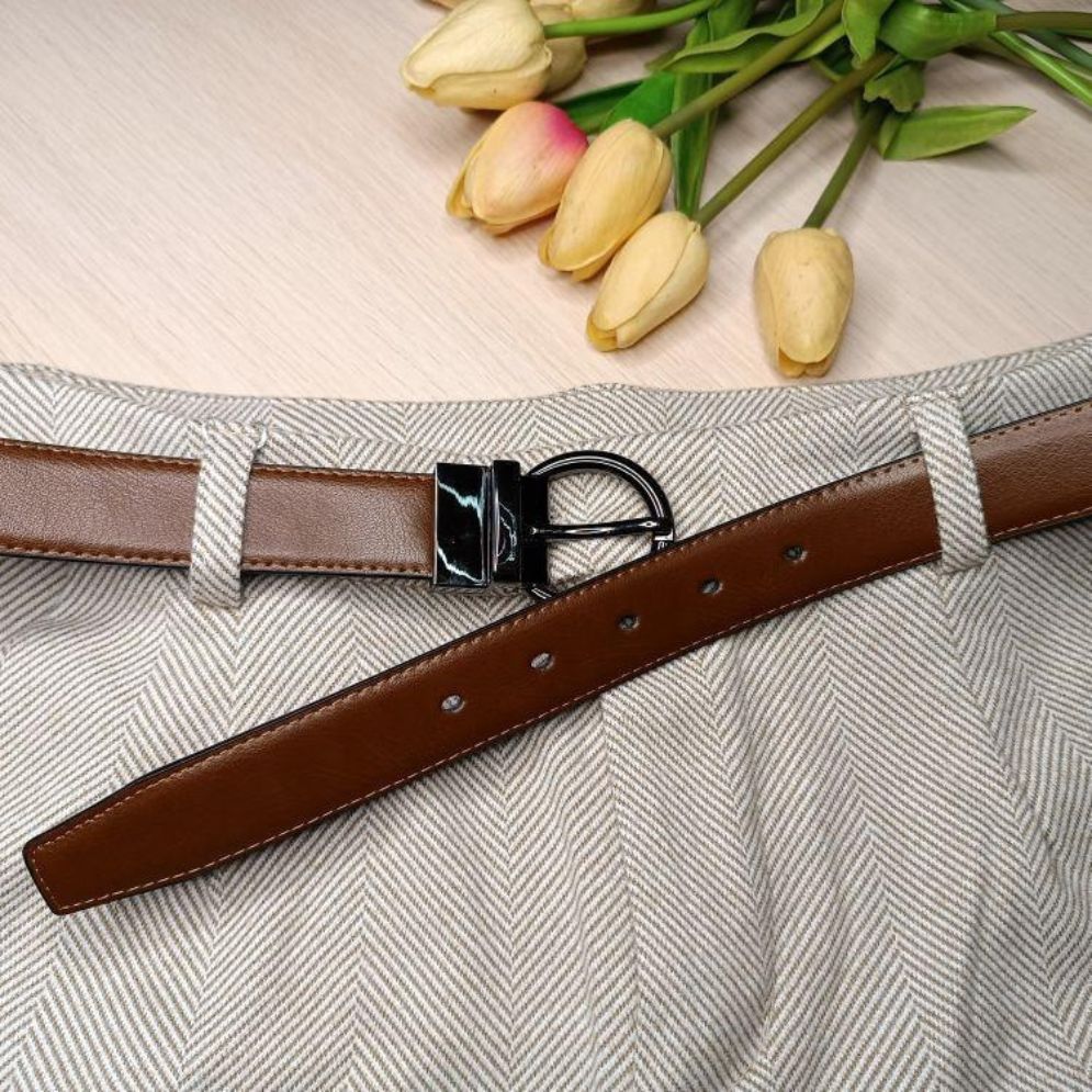 Ceinture Réversible 2 en 1 Cuir Femme Modèle Camille - La Ceinturerie