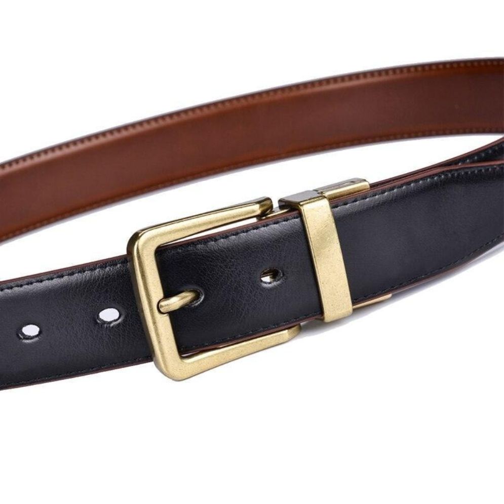 Ceinture Réversible Cuir 2 en 1 Homme Modèle Taskan - La Ceinturerie
