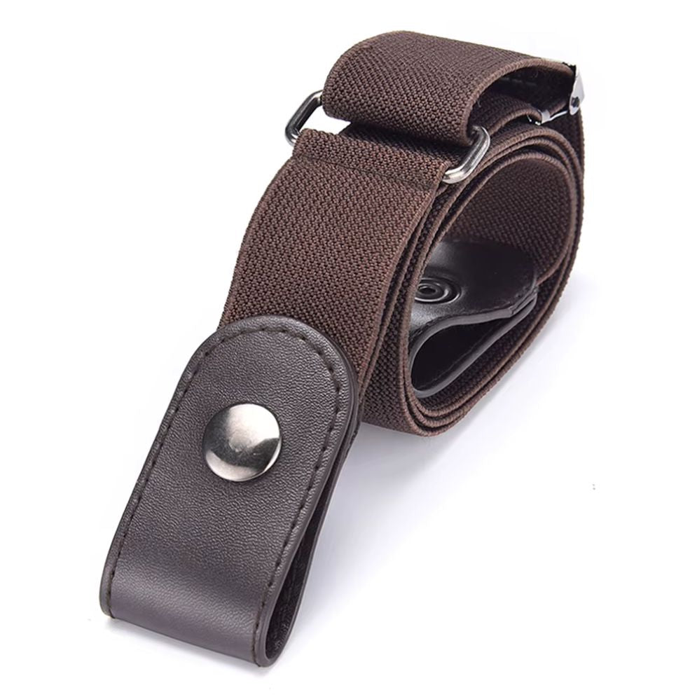 Ceinture Sans Boucle Elastique pour Fille ou Garçon Marron