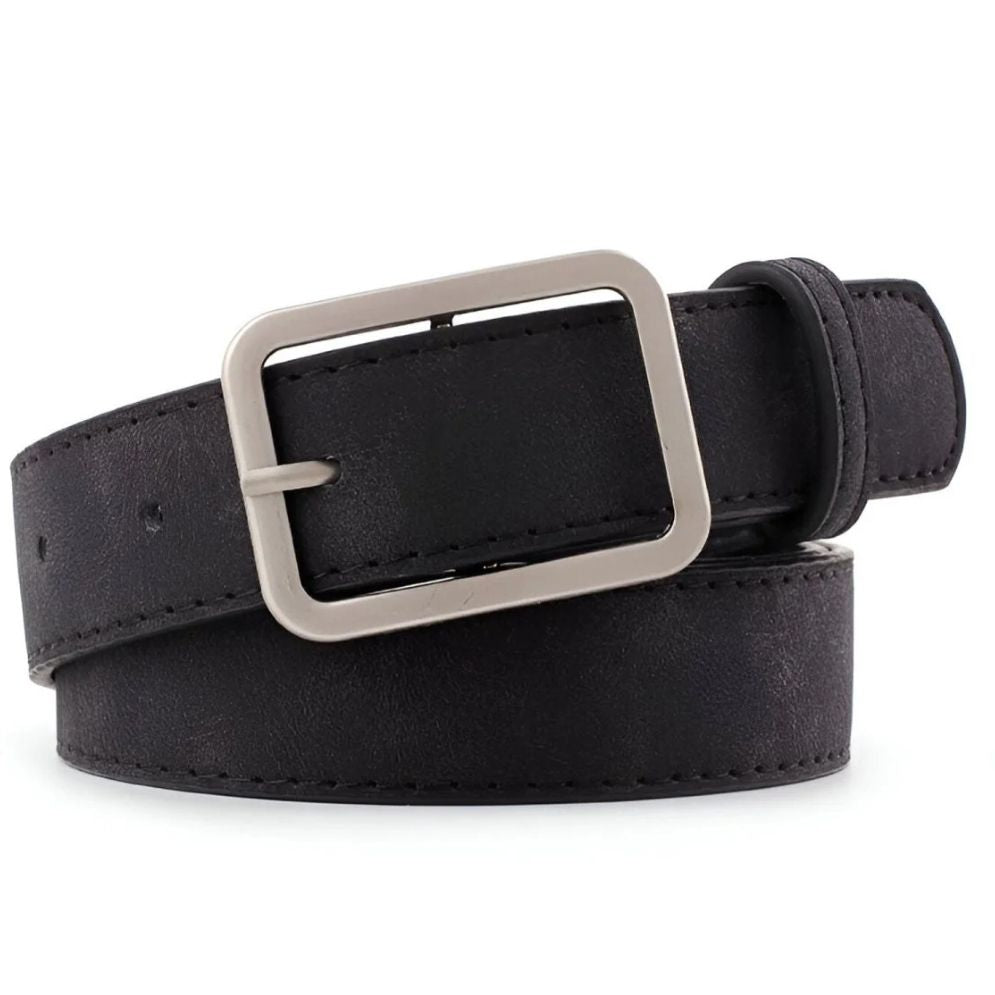 Ceinture Tendance à Boucle Rectangulaire Modèle Liliana Noire