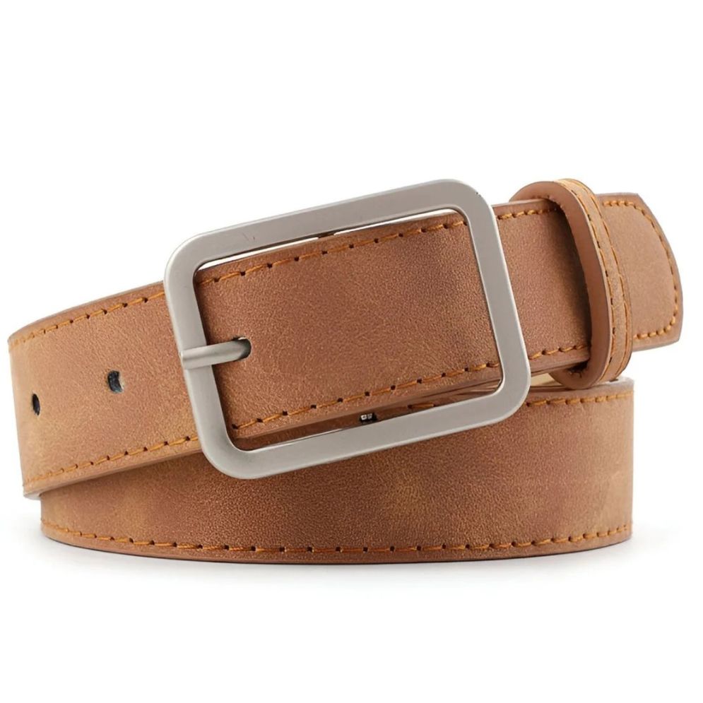 Ceinture Tendance à Boucle Rectangulaire Modèle Liliana Marron