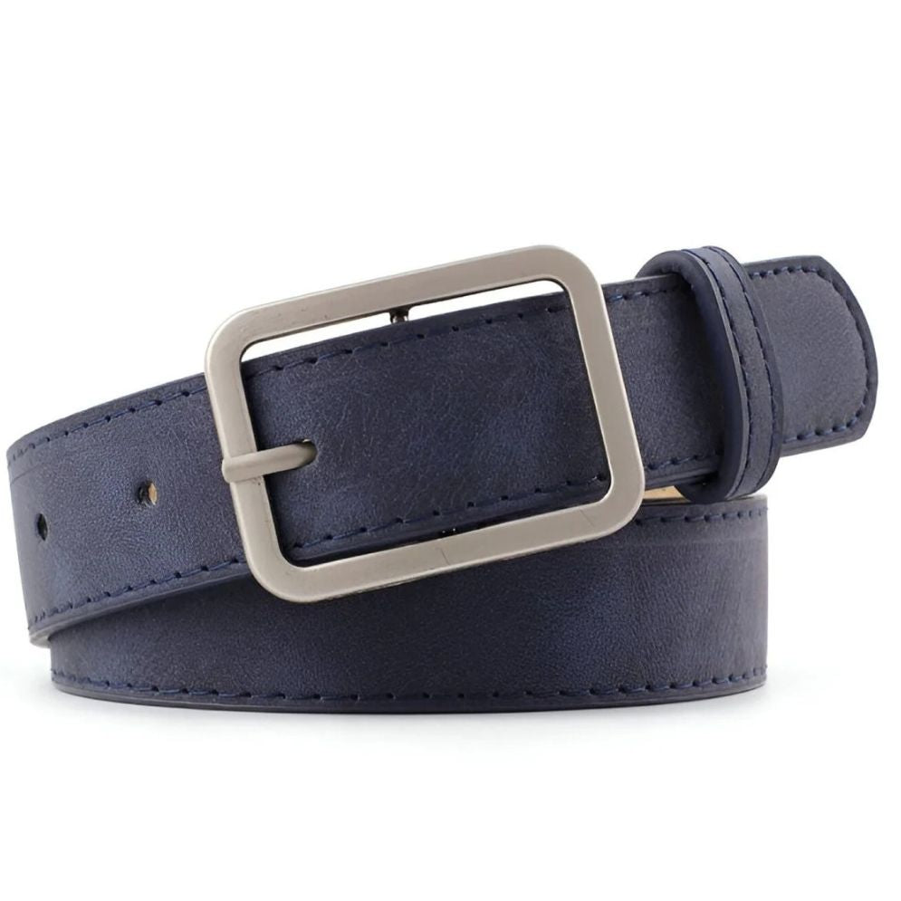 Ceinture Tendance à Boucle Rectangulaire Modèle Liliana Bleu Marine