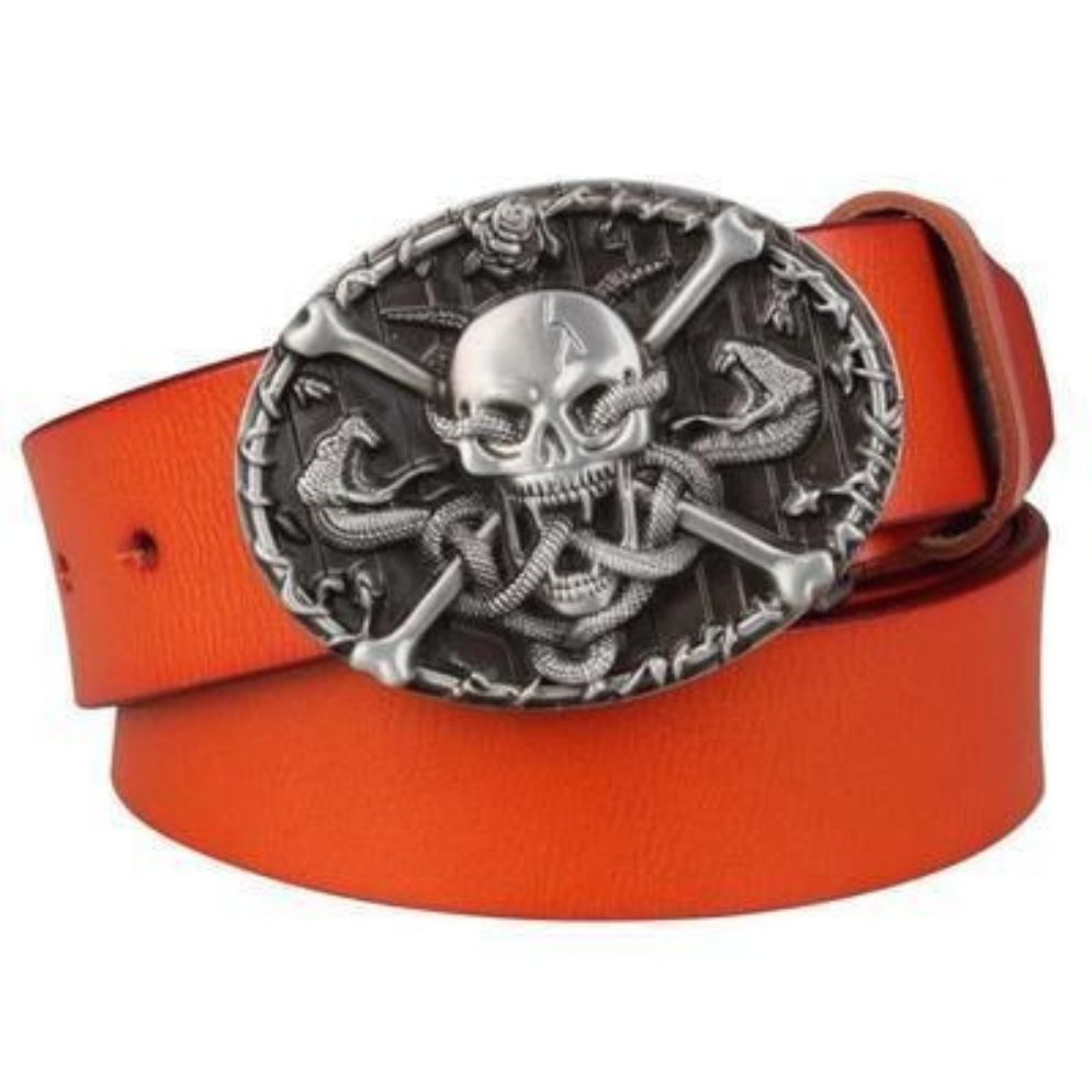 Ceinture Tête de Mort pour Femme Modèle Hellcollar - La Ceinturerie
