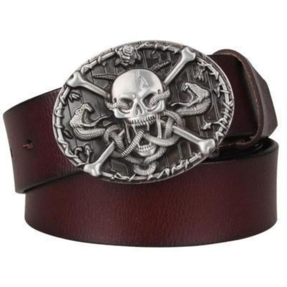Ceinture Tête de Mort pour Femme Modèle Hellcollar - La Ceinturerie
