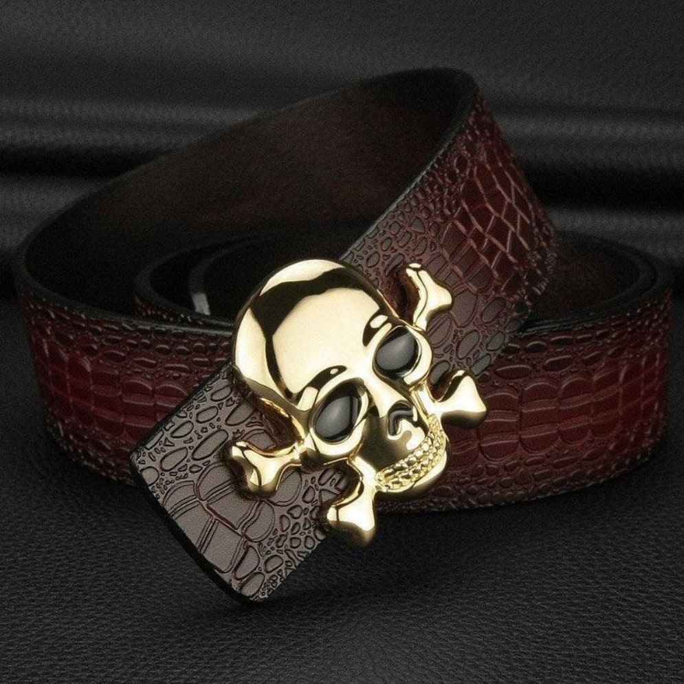 Ceinture Tête de Mort pour Femme Modèle Mumina - La Ceinturerie

