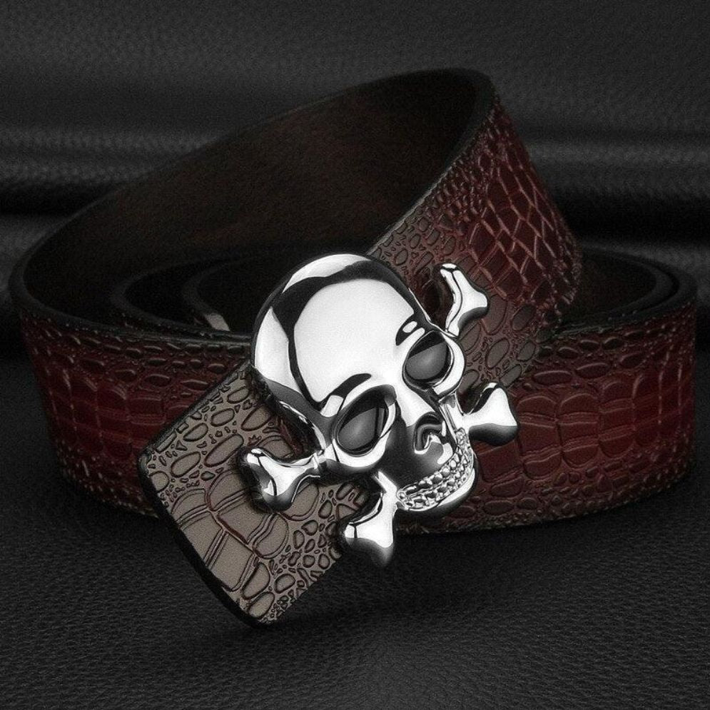 Ceinture Tête de Mort pour Femme Modèle Mumina - La Ceinturerie

