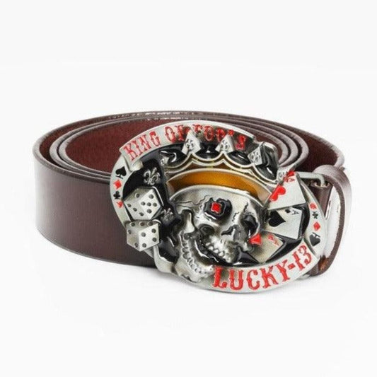 Ceinture Tête de Mort pour Homme Modèle Dhaul - La Ceinturerie