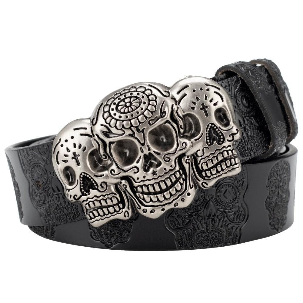 Ceinture Tête de Mort pour Homme Modèle Nash - La Ceinturerie

