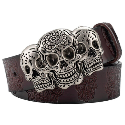 Ceinture Tête de Mort pour Homme Modèle Nash - La Ceinturerie
